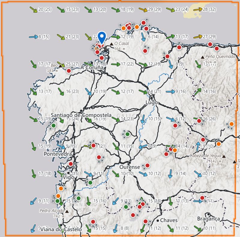 Riesgo de tormenta (CAPE) en el visor